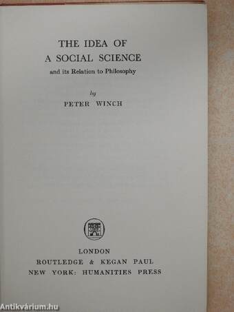 The idea of a social science