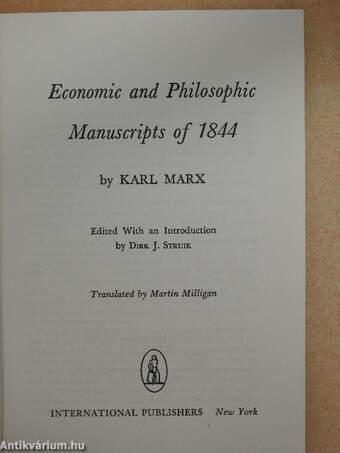 Economic and Philosophic Manuscripts of 1844