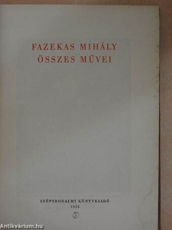 Fazekas Mihály összes művei