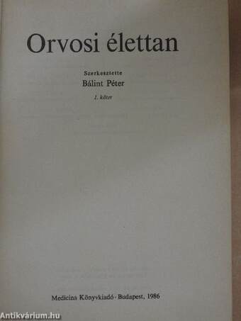 Orvosi élettan 1.