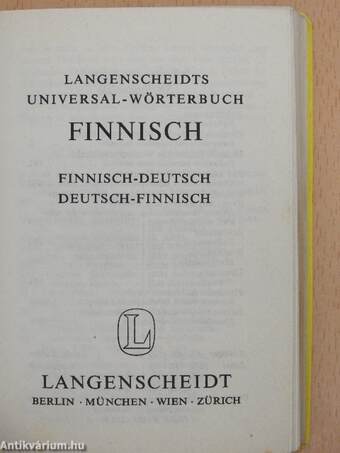 Langenscheidts Universal-Wörterbuch Finnisch