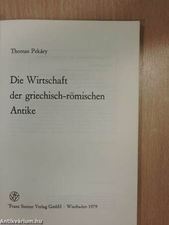 Die Wirtschaft der griechisch-römischen Antike