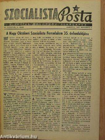 Szocialista Posta 1952. november 7.