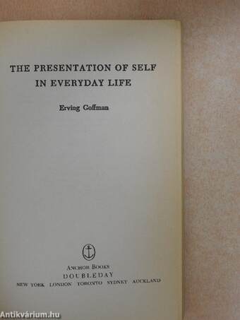 The Presentation of Self in Everyday Life