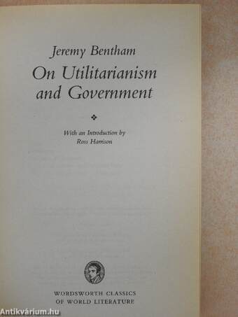 On Utilitarianism and Government