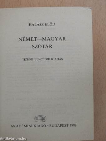 Német-magyar szótár