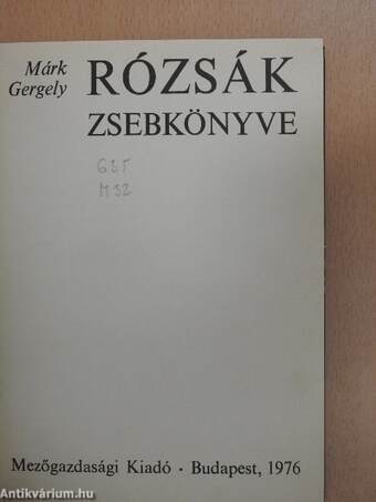 Rózsák zsebkönyve