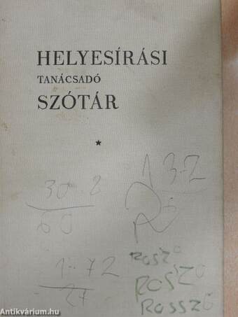 Helyesírási tanácsadó szótár