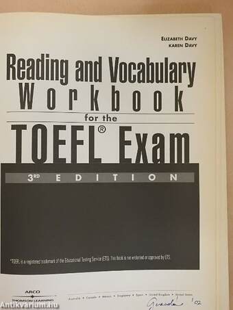 Reading and Vocabulary Workbook for the TOEFL Exam