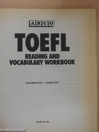 TOEFL Reading and Vocabulary Workbook