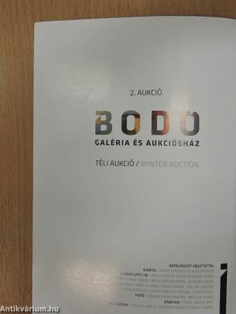 Bodó Galéria és Aukciósház 2. aukció