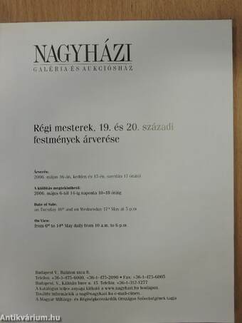 Nagyházi Galéria és Aukciósház 127. aukció