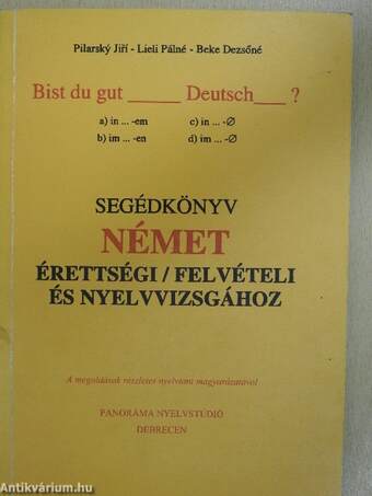 Segédkönyv német érettségi/felvételi és nyelvvizsgához