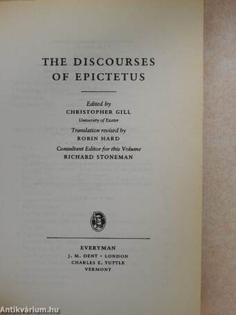 The discourses of Epictetus