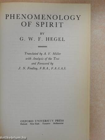 Phenomenology of Spirit