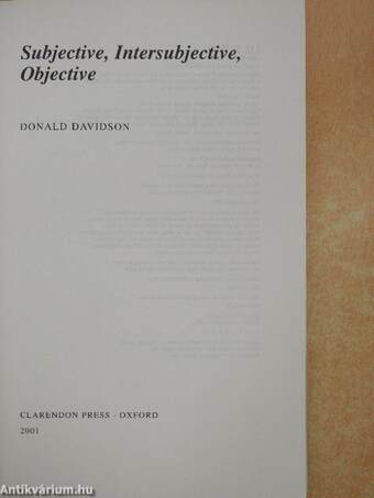 Subjective, Intersubjective, Objective