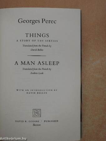 Things/A Man Asleep