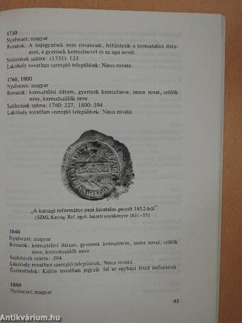 Segédlet a Jász-Nagykun-Szolnok megyei felekezeti anyakönyvek kutatásához a kezdetektől 1895-ig