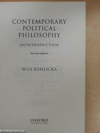 Contemporary Political Philosophy