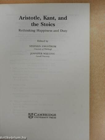 Aristotle, Kant, and the Stoics