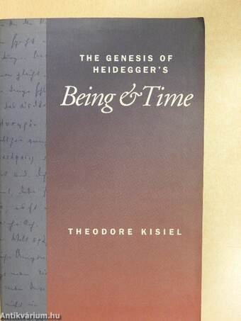 The Genesis of Heidegger's - Being and Time