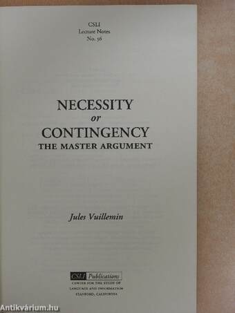 Necessity or Contingency