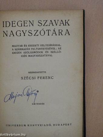 Idegen szavak nagyszótára