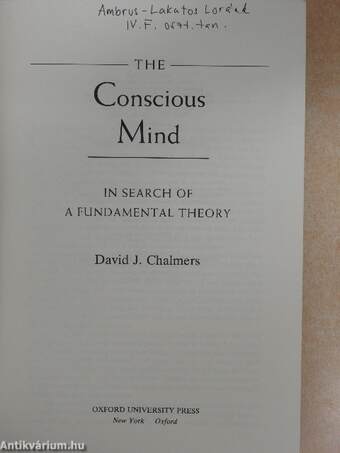 The Conscious Mind