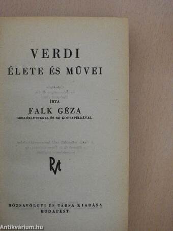 Verdi élete és művei