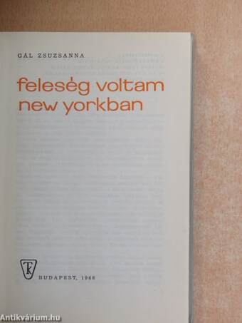 Feleség voltam New Yorkban