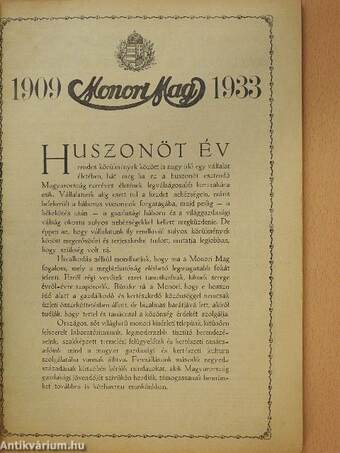 Monori Mag 1909-1933.