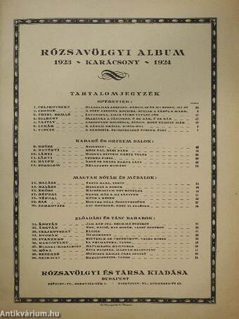 Rózsavölgyi album Karácsony 1923-1924.