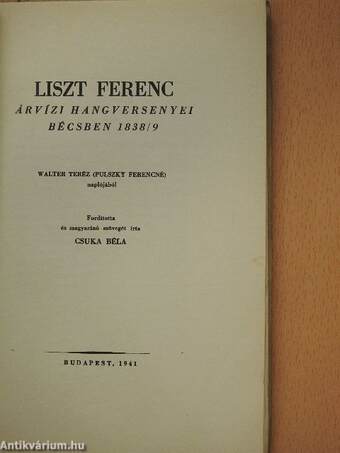 Liszt árvízi hangversenyei Bécsben 1838/9.