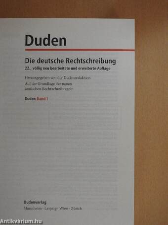 Duden Die deutsche Rechtschreibung