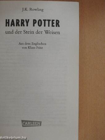 Harry Potter und der Stein der Weisen