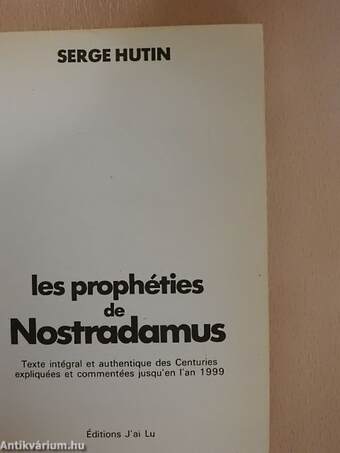 Les prophéties de Nostradamus