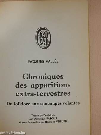 Chroniques des apparitions extra-terrestres