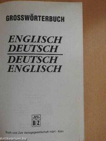 Grosswörterbuch Englisch-Deutsch/Deutsch-Englisch