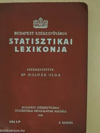 Budapest Székesfőváros Statisztikai Lexikonja