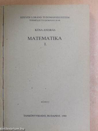 Matematika I.