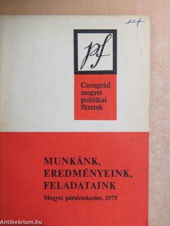 Munkánk, eredményeink, feladataink