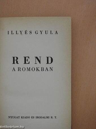 Rend a romokban