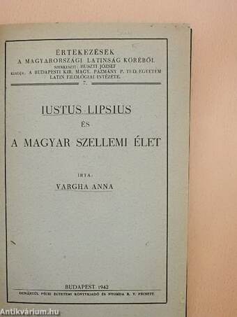 Iustus Lipsius és a magyar szellemi élet