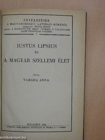 Iustus Lipsius és a magyar szellemi élet