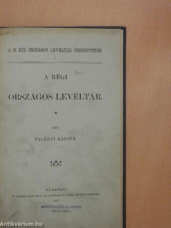 A régi országos levéltár/A magyar udvari kanczelláriai levéltár/Az erdélyi udvari kanczelláriai levéltár