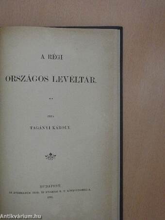 A régi országos levéltár/A magyar udvari kanczelláriai levéltár/Az erdélyi udvari kanczelláriai levéltár