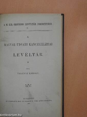 A régi országos levéltár/A magyar udvari kanczelláriai levéltár/Az erdélyi udvari kanczelláriai levéltár