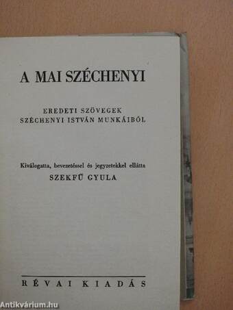 A mai Széchenyi