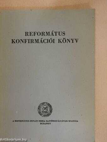 Református konfirmációi könyv