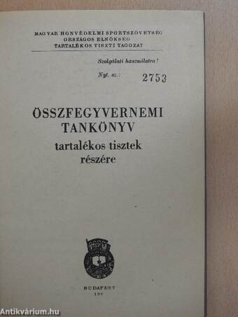 Összfegyvernemi tankönyv